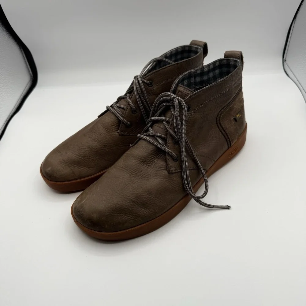 Chaco Davis Mid Top Leather Casual Ankle Boot Size US 11‎ Grey JCH106687